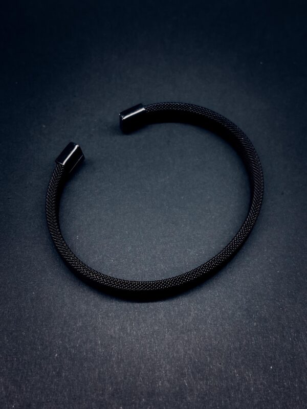 Sleek Stainless Steel Mesh Cuff Bracelet