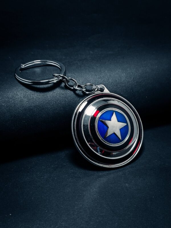 Captain America Shield Spinning Keychain