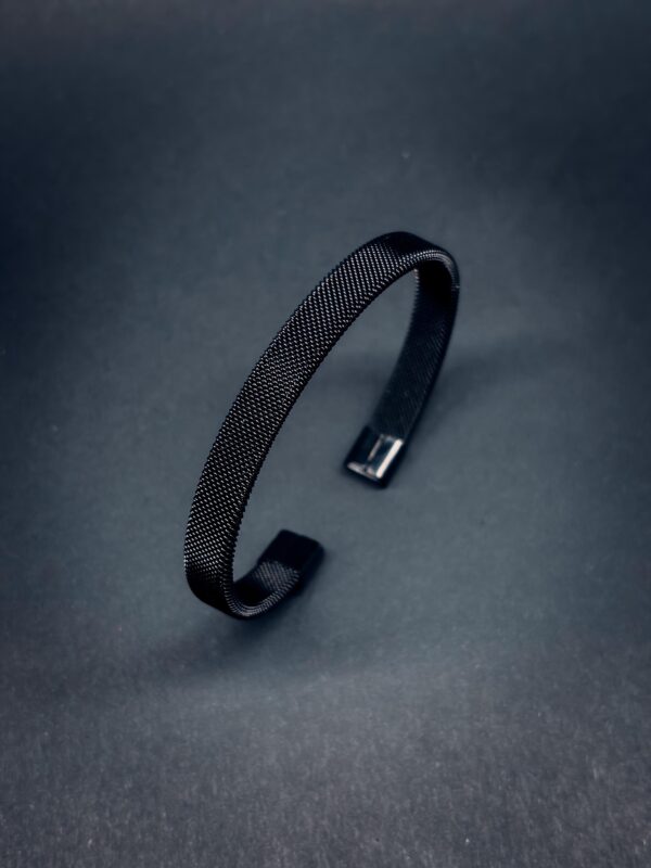 Sleek Stainless Steel Mesh Cuff Bracelet