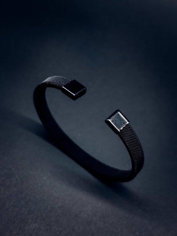 Sleek Stainless Steel Mesh Cuff Bracelet