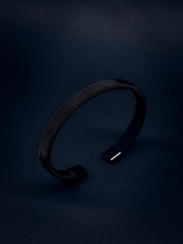 Sleek Stainless Steel Mesh Cuff Bracelet
