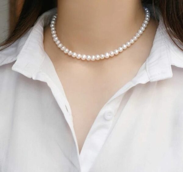 Classic White Pearl Chain - Timeless Elegance for Every Style