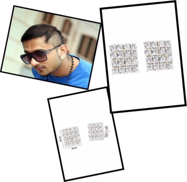 Honey Singh Square Diamond Earings (1 pair)