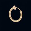 Fake Hoops Spring Earrings (Pair) - Golden, 10mm