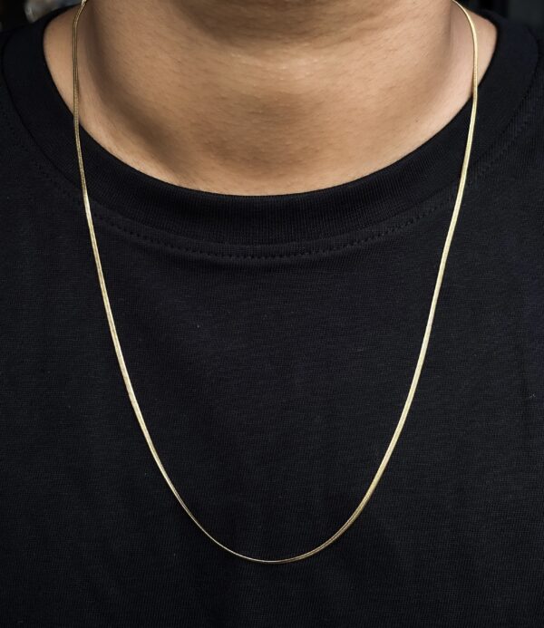 The "Serpent" Herringbone Chain (Golden)