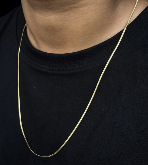The "Serpent" Herringbone Chain (Golden)