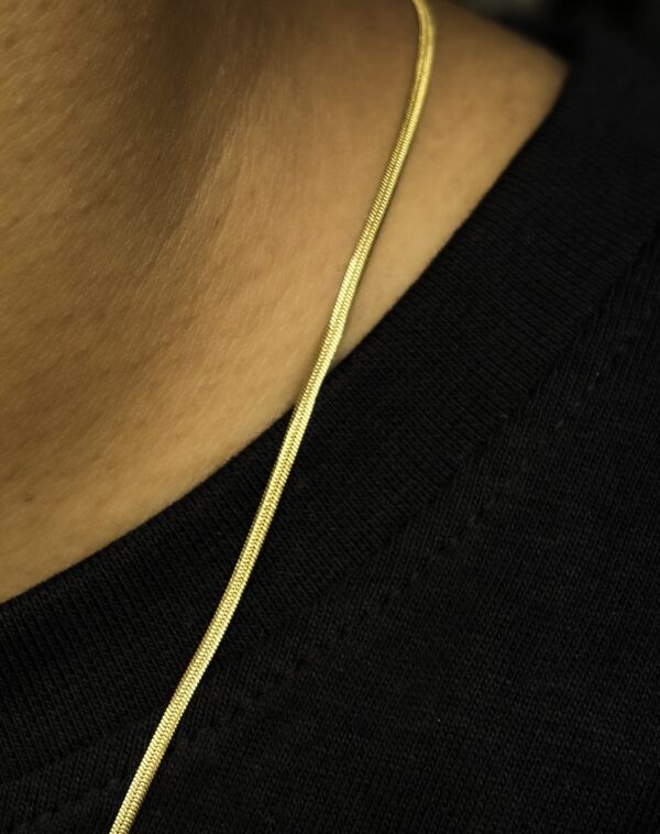 The "Serpent" Herringbone Chain (Golden)