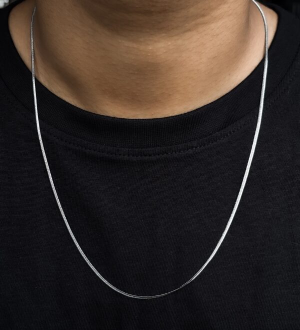 The "Serpent" Herringbone Chain (Silver)