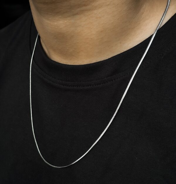 The "Serpent" Herringbone Chain (Silver)