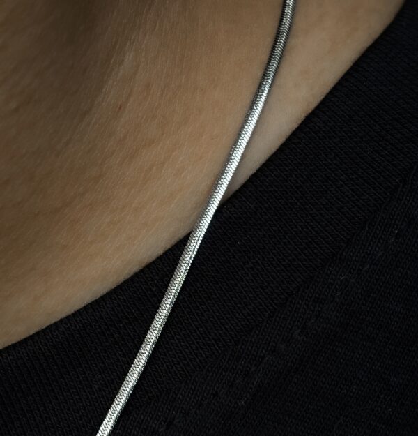 The "Serpent" Herringbone Chain (Silver)