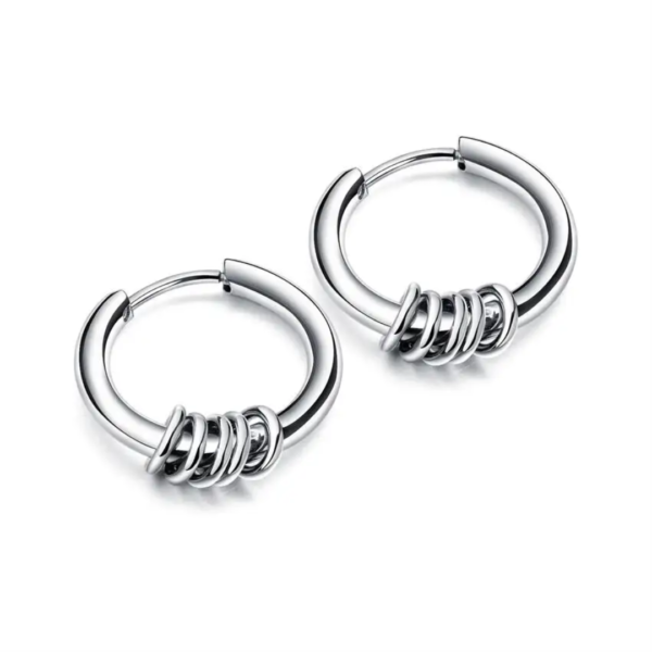 Hoop Pierced Earrings With Rings 12mm