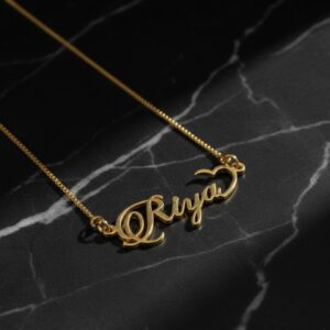 Corner Heart Name Necklace