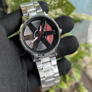 Rotating Wheel Watch (Silver)