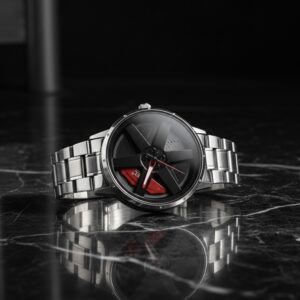 Rotating Wheel Watch (Silver)