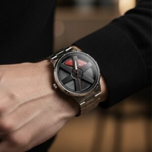 Rotating Wheel Watch (Silver)