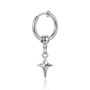 Star Charm Non-Pierced Spring Earrings for Men & Women | Stainless Steel | Anti-Tarnish