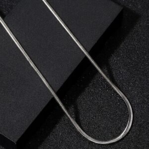 2MM Stainless Steel Snake Chain Necklace – Silver (16.5 Inches)
