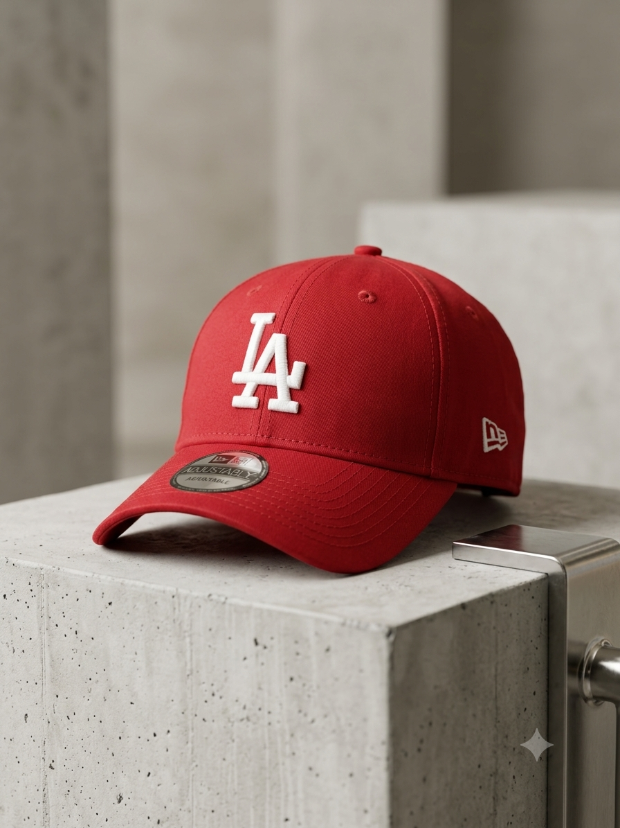 Fitted Cap LA (Red) (Size 56-57cm)