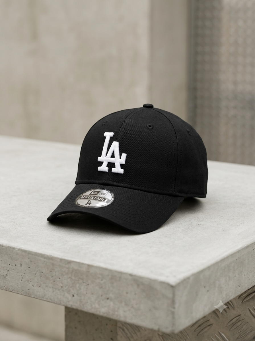 FITTED CAP LA (BLACK) (Size 56-57cm)