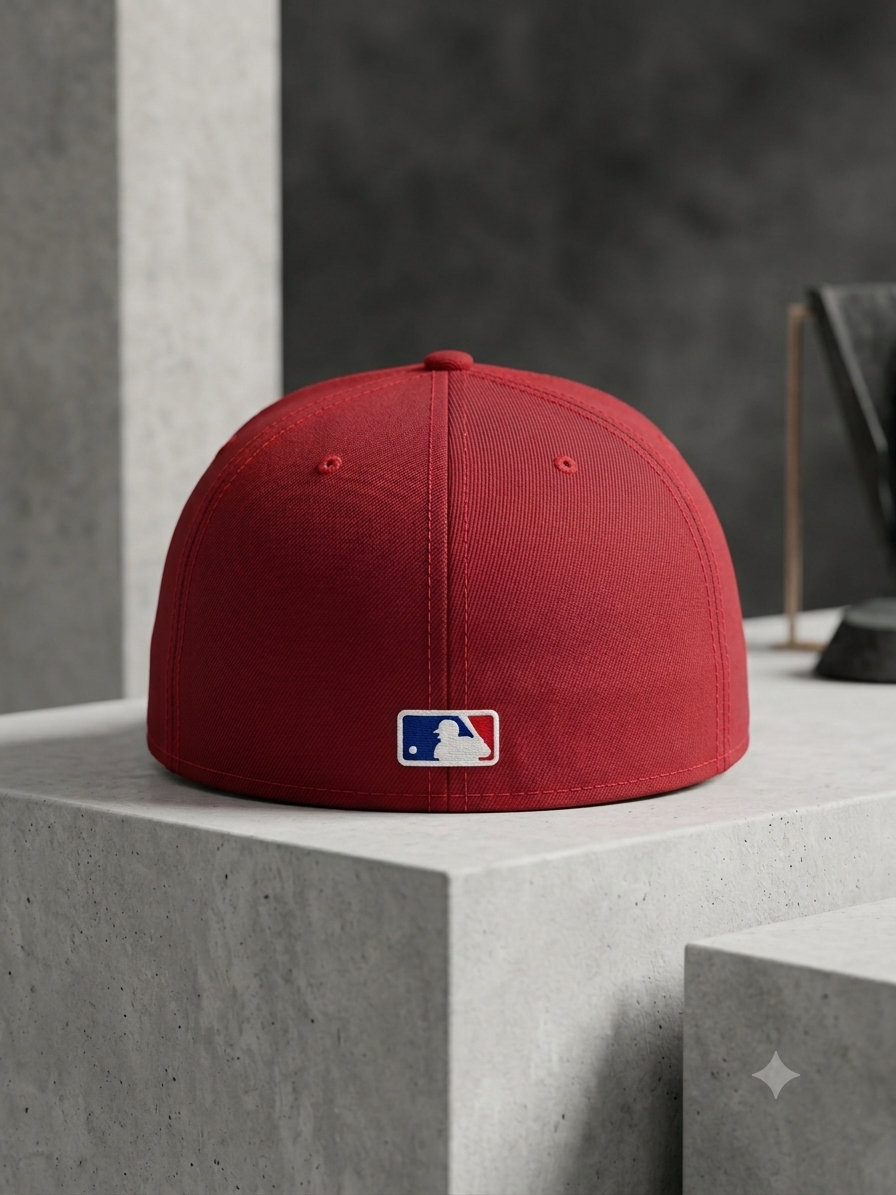 Fitted Cap LA (Red) (Size 56-57cm)
