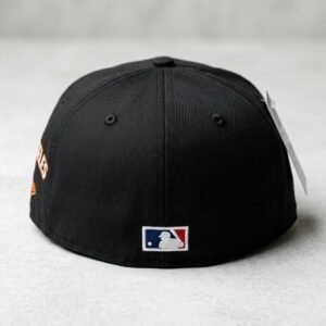 Hip Hop Embroidered Black Fitted Cap [Size (57.7cm)]