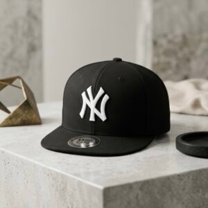 NY Structured Snapback Cap | Blank Streetwear Flat Brim Hat