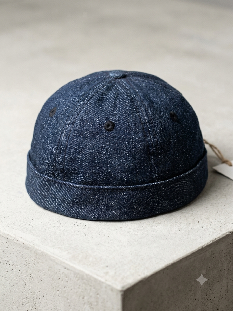 Indigo Denim Docker Cap