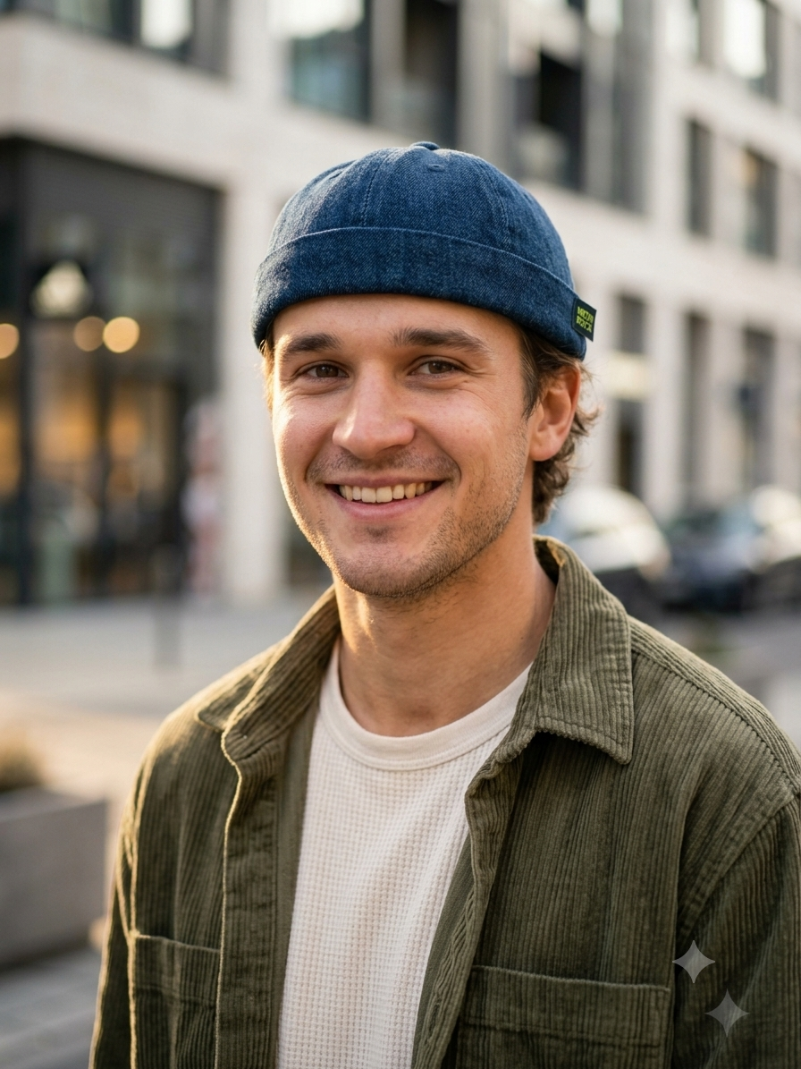 Indigo Denim Docker Cap