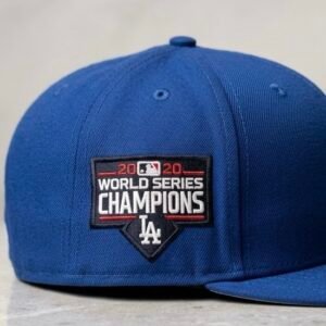 Hip Hop Embroidered Bule Fitted Cap [Size (57.7cm)]