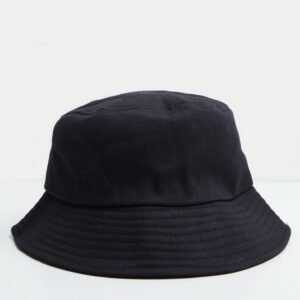 Classic All-Black Cotton Bucket Hat