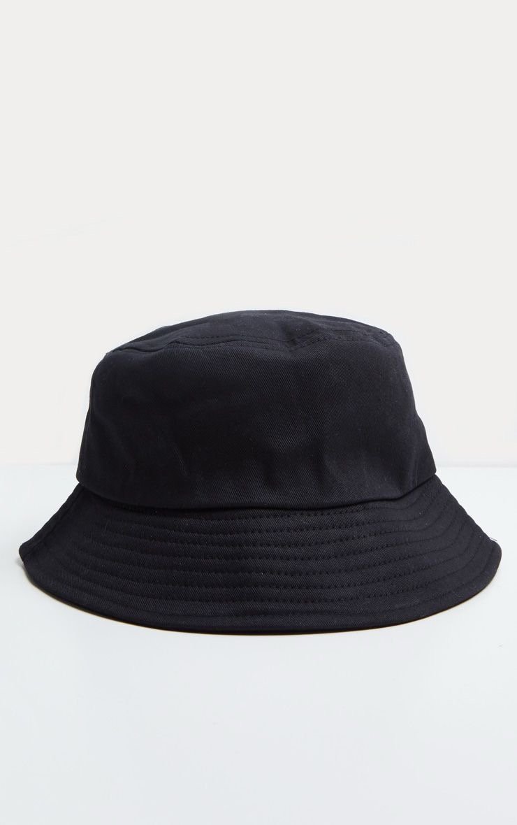 Classic All-Black Cotton Bucket Hat