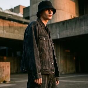 Classic All-Black Cotton Bucket Hat