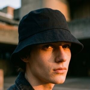 Classic All-Black Cotton Bucket Hat