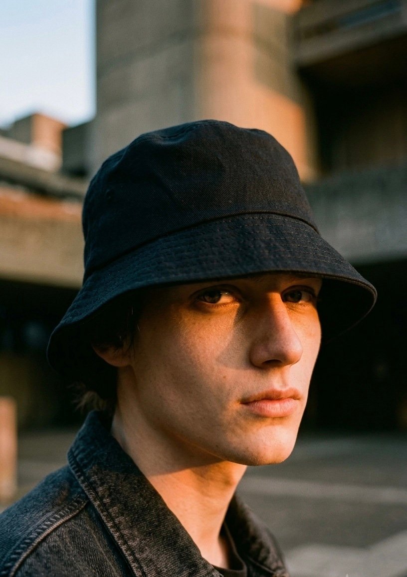 Classic All-Black Cotton Bucket Hat