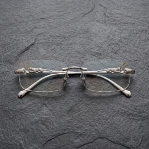 Vintage Silver Frame Transparent Sunglasses