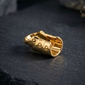 Gothic Armor Cartilage Cuff | Bold Minimalist Non Pierced Earring (GOLDEN)