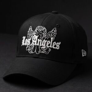 FITTED CAP BLACK(LA) (Size 54-55cm)