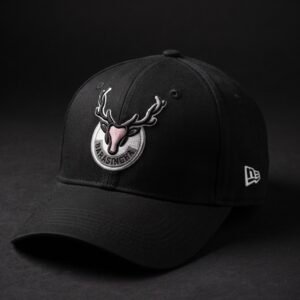 FITTED CAP BLACK SIZE (55-56cm)