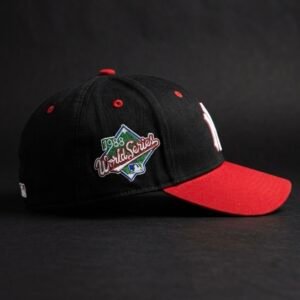 FITTED CAP RED-BLACK (NY) (Size 56-57cm)