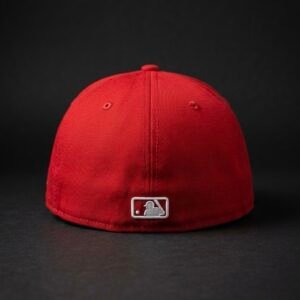 FITTED CAP RED (NY) (Size 56-57cm)