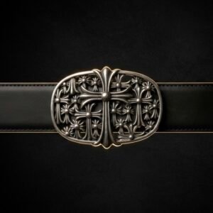 GOTHIC STYLE CH PLAIN BLACK BELT (36mm)