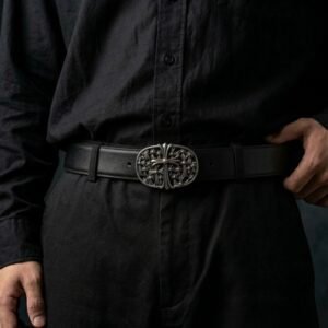 GOTHIC STYLE CH PLAIN BLACK BELT (36mm)