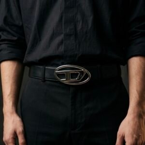 D Shape Black Belt